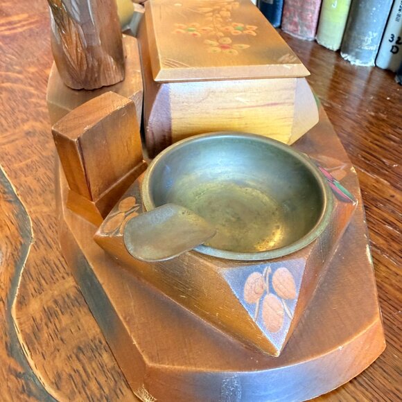 1940's Hand Carved Tramp Art Dresser Valet - Picture 11 of 17